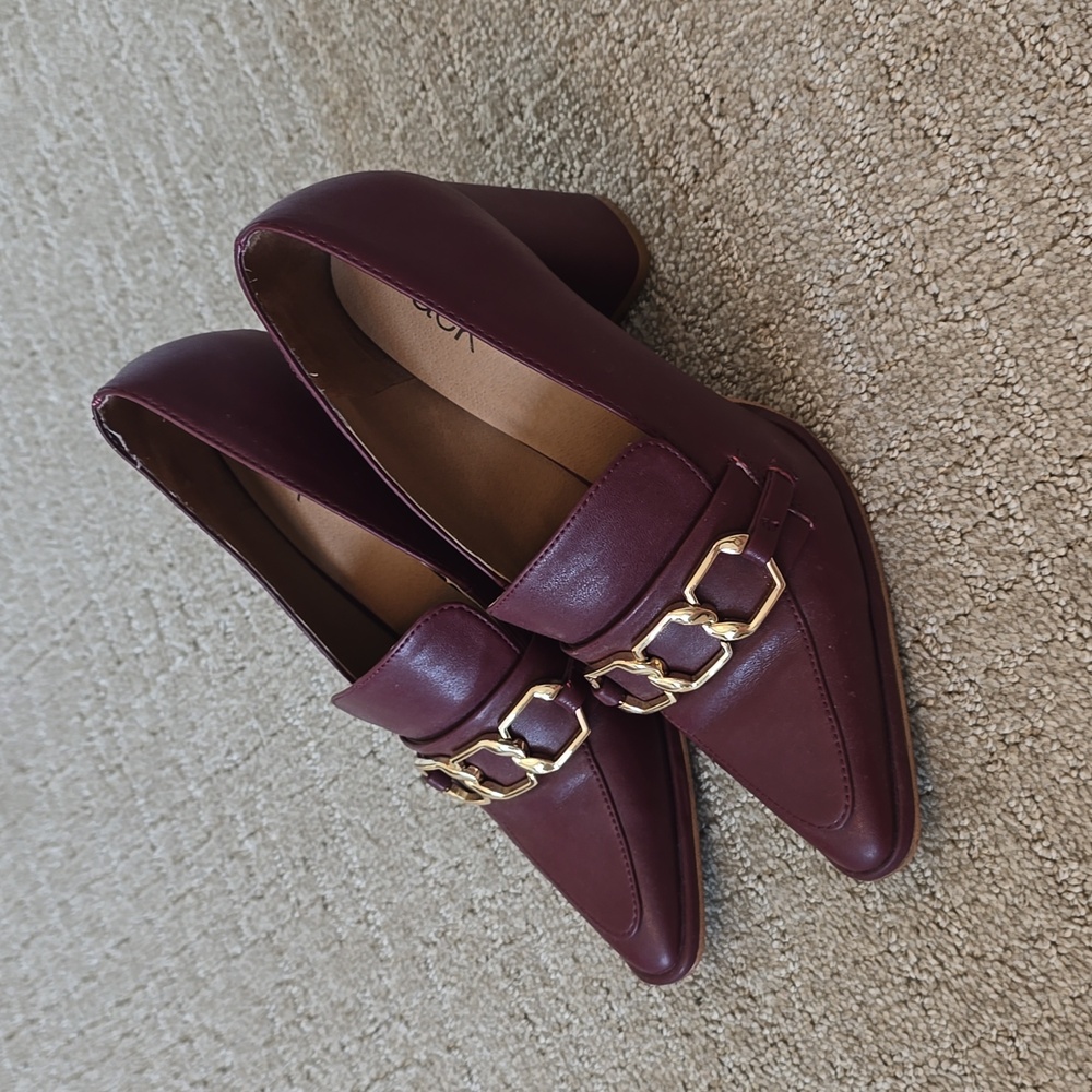Burgundy Block Heels